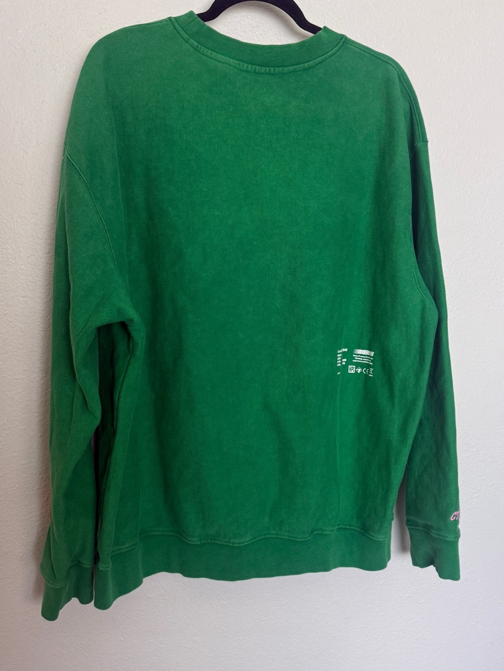Heron Preston Style Magic Spiderweb Graphic Crewneck Sweatshirt Green L - Picture 5 of 13